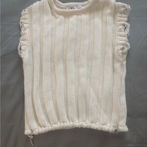 Zara Cream Knit Top